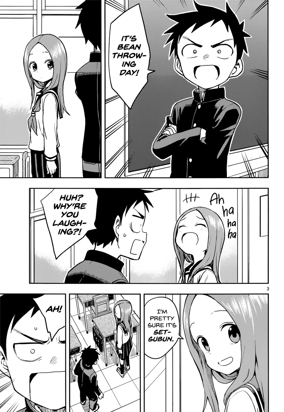 Karakai Jouzu no Takagi-san Chapter 121 page 3 - Chapter 121: Bean Throwing
