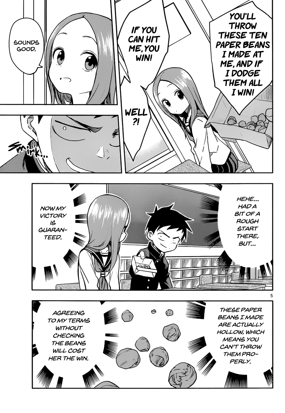 Karakai Jouzu no Takagi-san Chapter 121 page 5 - Chapter 121: Bean Throwing