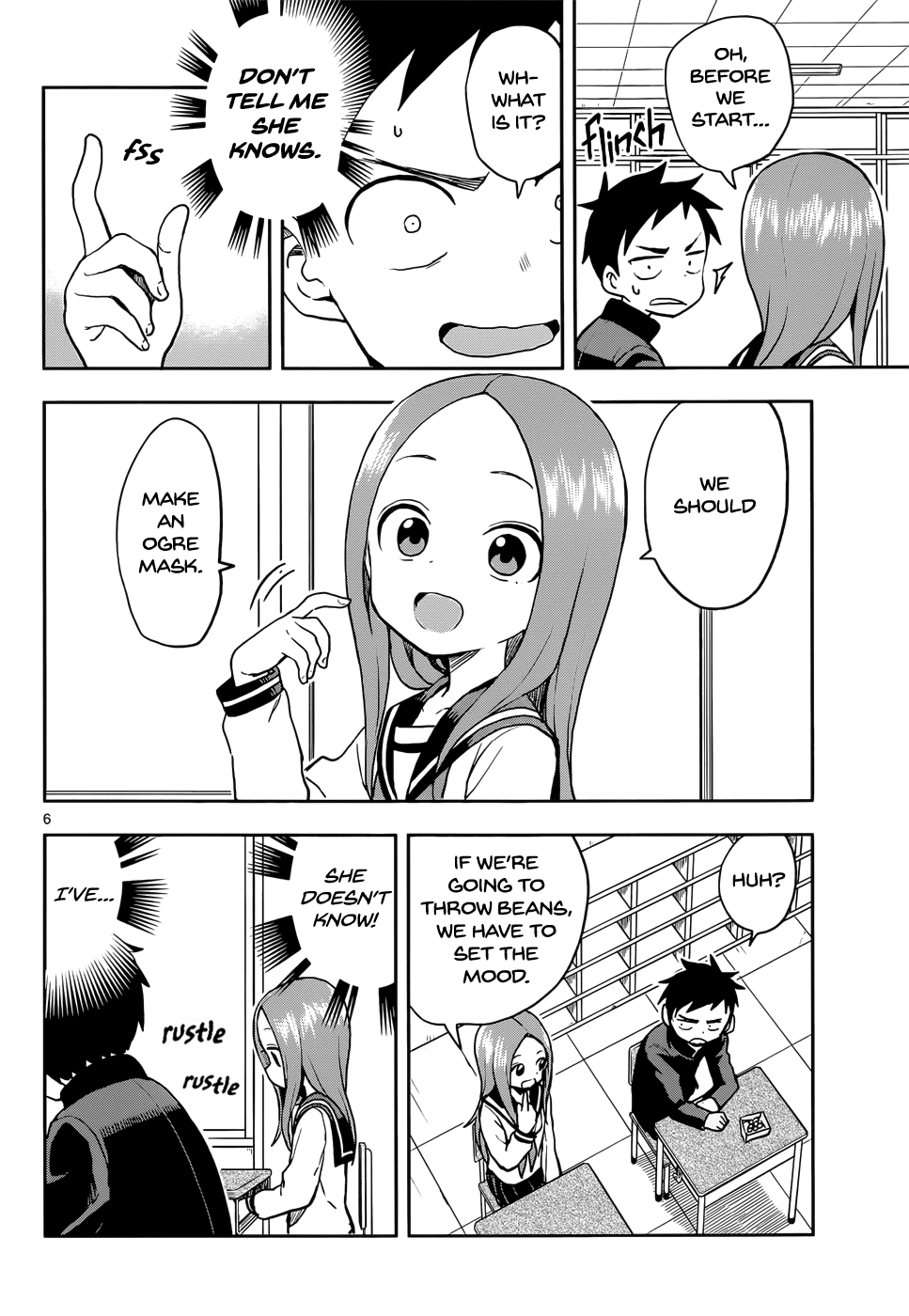 Karakai Jouzu no Takagi-san Chapter 121 page 6 - Chapter 121: Bean Throwing