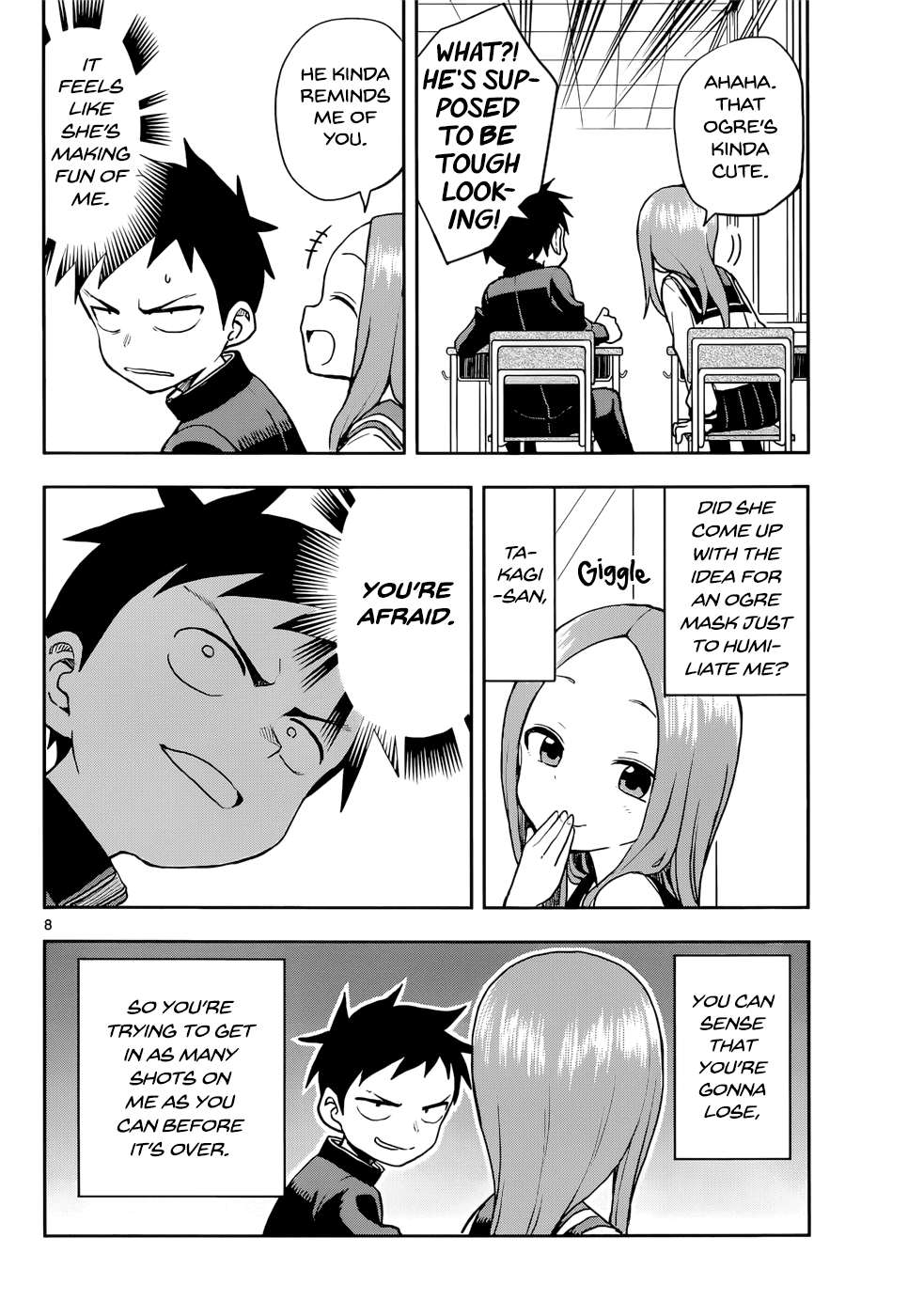 Karakai Jouzu no Takagi-san Chapter 121 page 8 - Chapter 121: Bean Throwing