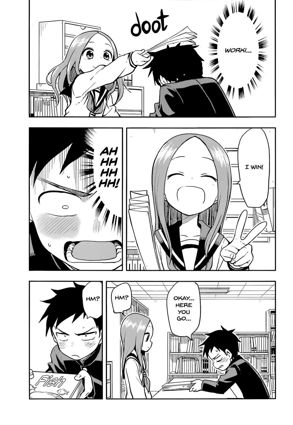 Karakai Jouzu no Takagi-san Chapter 127 page 13 - Chapter 127: Reflexes