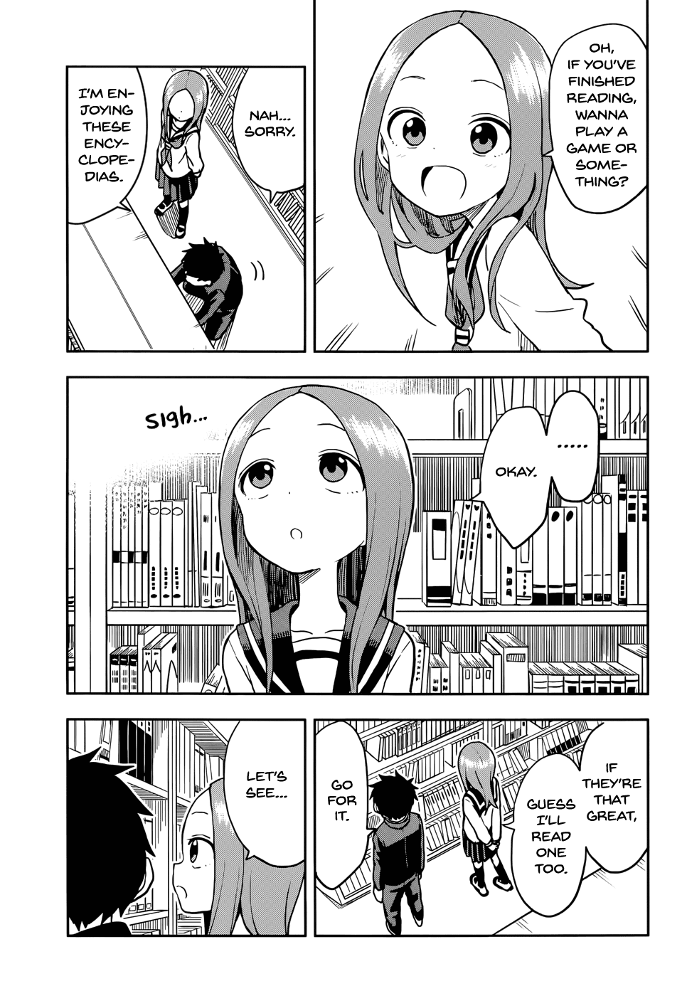 Karakai Jouzu no Takagi-san Chapter 127 page 3 - Chapter 127: Reflexes