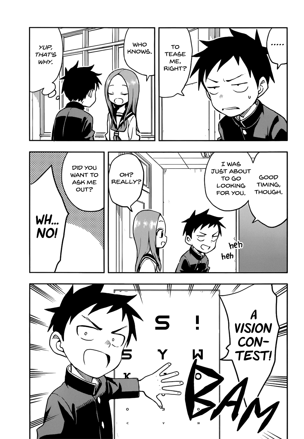 Karakai Jouzu no Takagi-san Chapter 128 page 5 - Chapter 128: Vision Contest