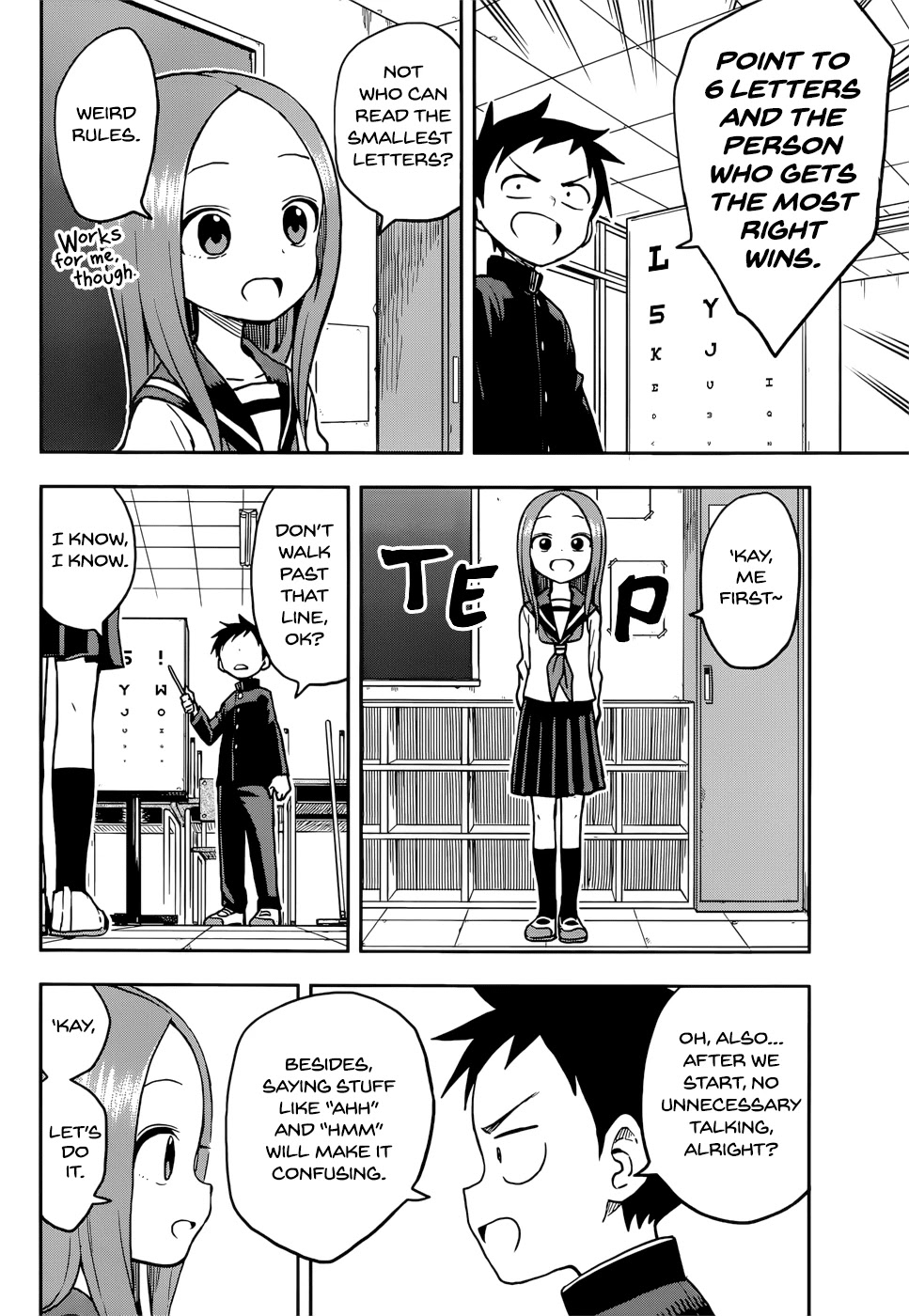 Karakai Jouzu no Takagi-san Chapter 128 page 6 - Chapter 128: Vision Contest