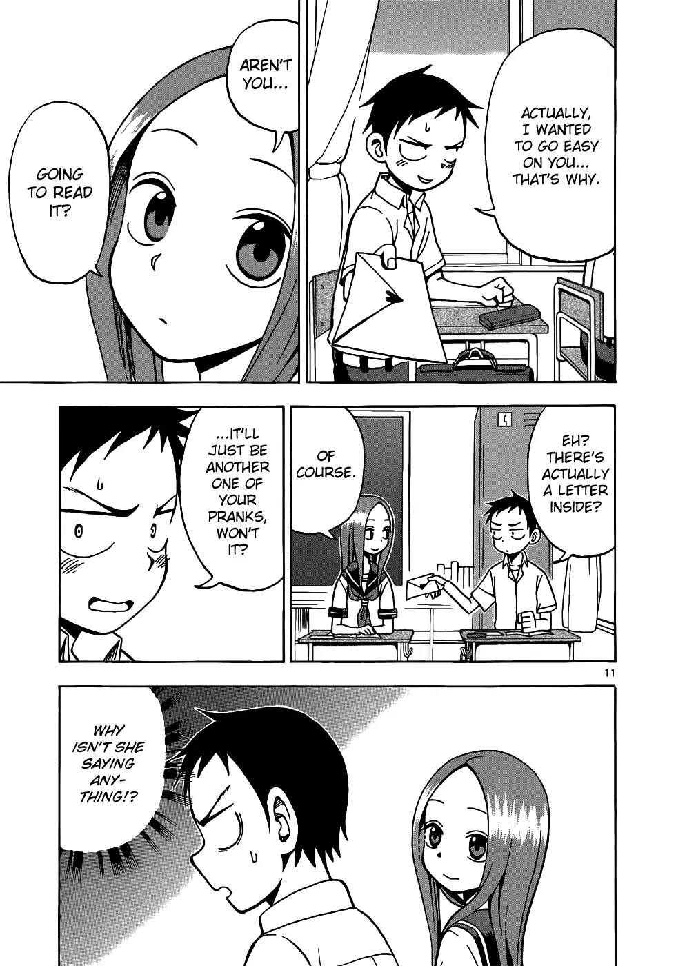 Karakai Jouzu no Takagi-san Chapter 13 page 12 - Chapter 13: Letter