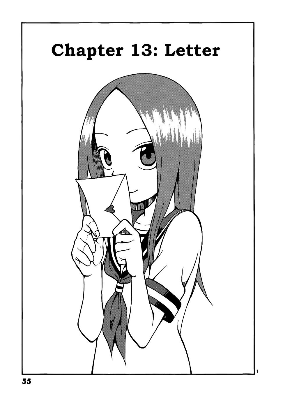 Karakai Jouzu no Takagi-san Chapter 13 page 2 - Chapter 13: Letter