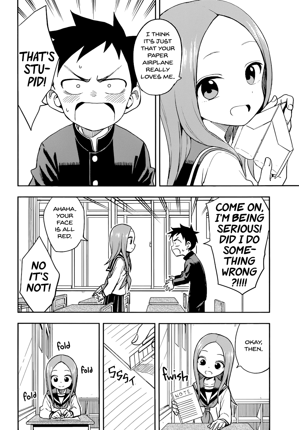 Karakai Jouzu no Takagi-san Chapter 130 page 6 - Chapter 130: Paper Airplane