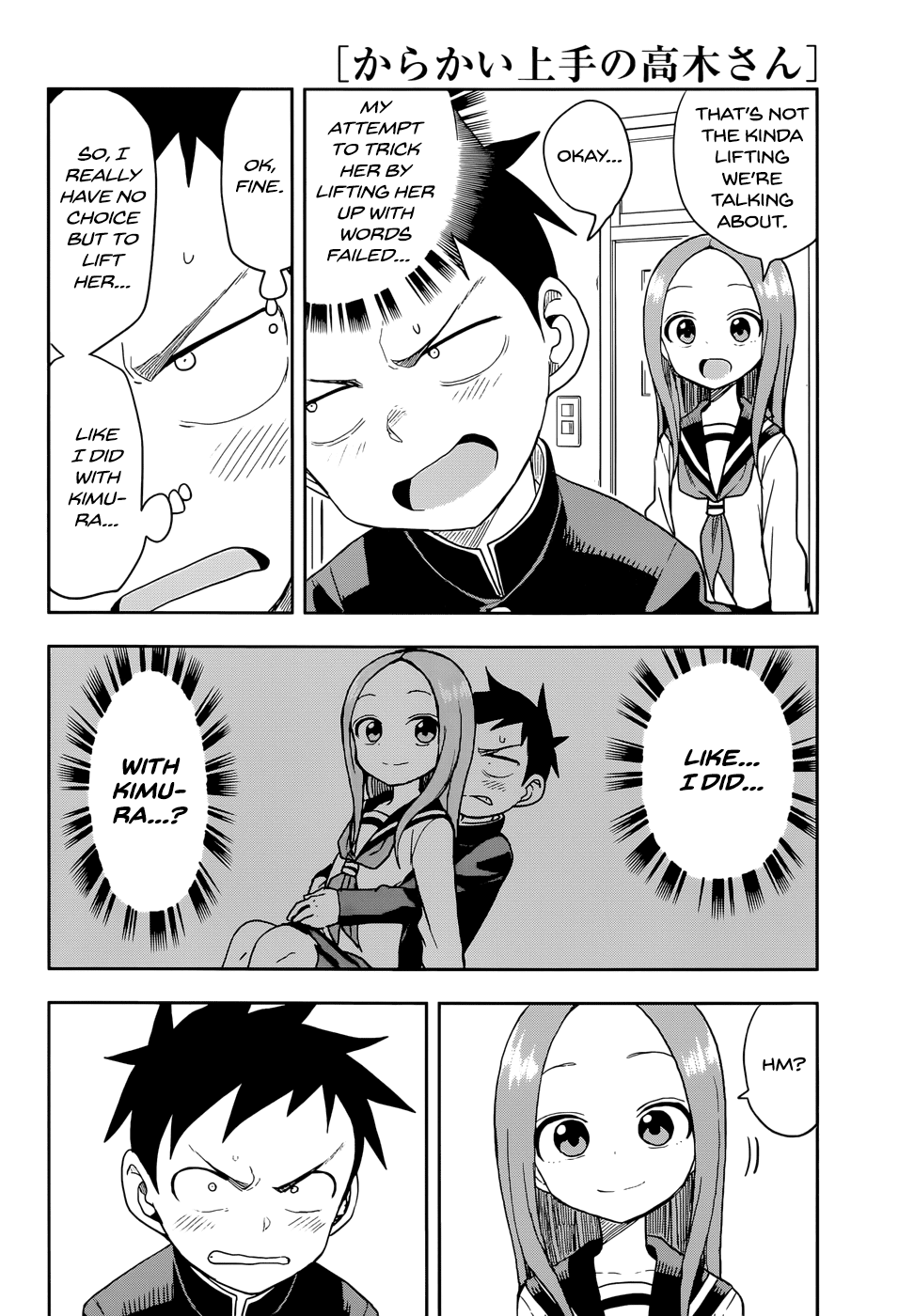 Karakai Jouzu no Takagi-san Chapter 137 page 10 - Chapter 137: Using One's Strength