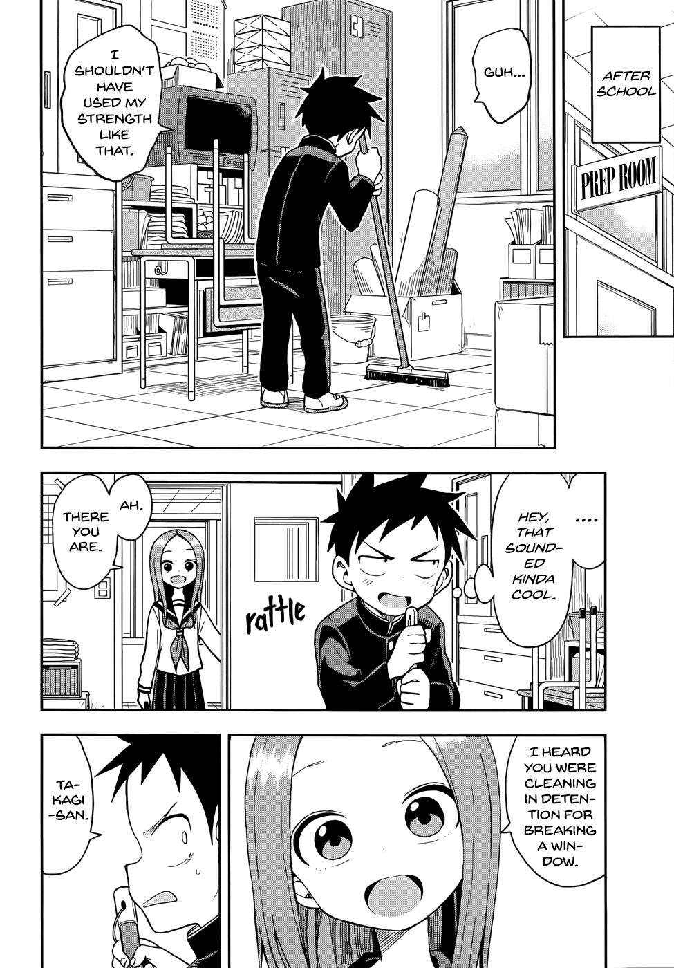 Karakai Jouzu no Takagi-san Chapter 137 page 4 - Chapter 137: Using One's Strength
