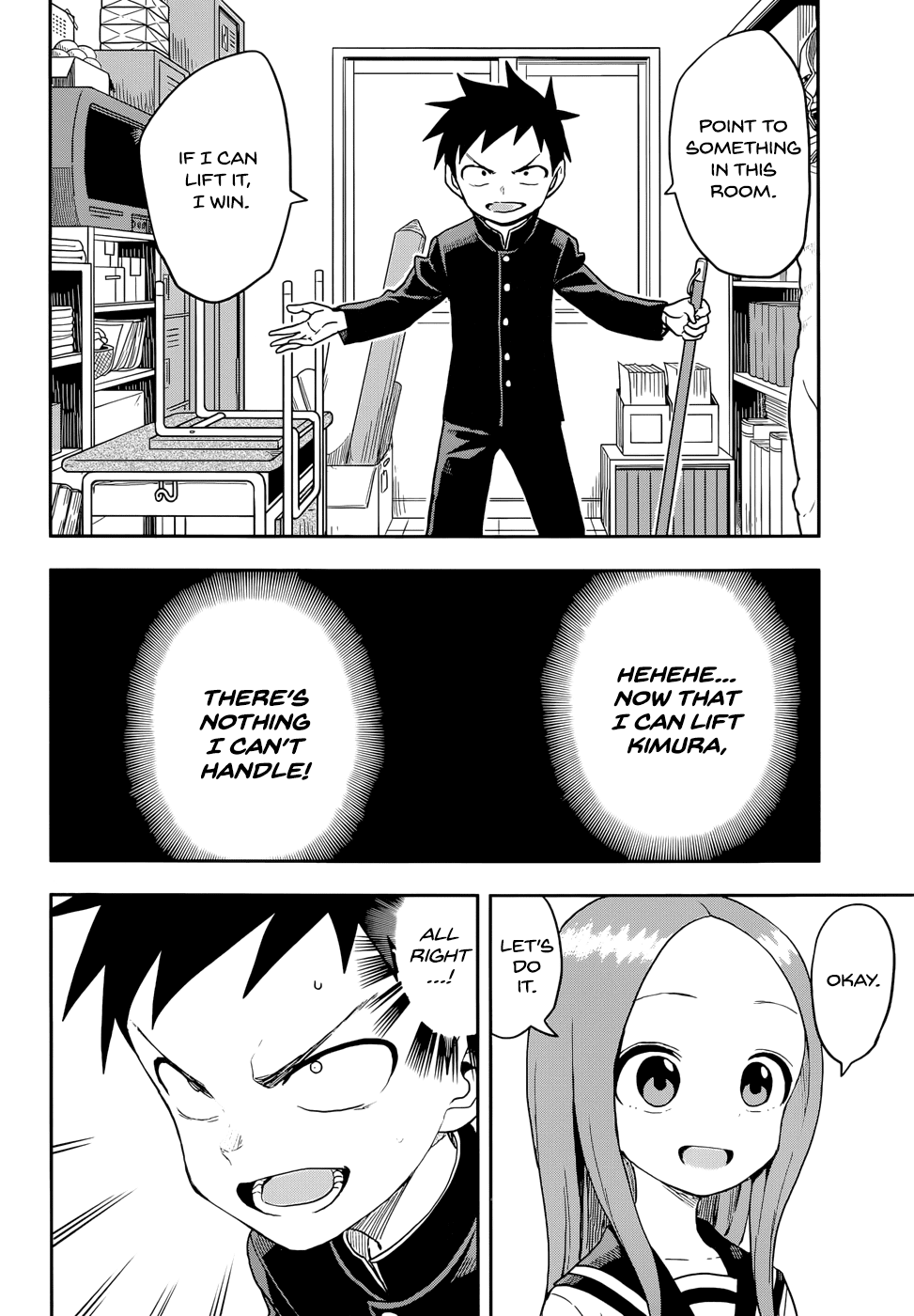 Karakai Jouzu no Takagi-san Chapter 137 page 6 - Chapter 137: Using One's Strength