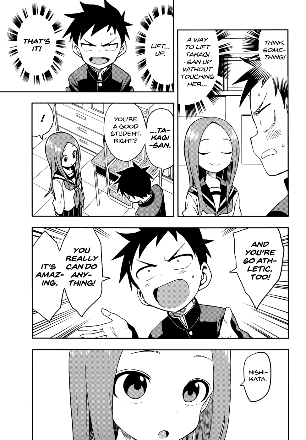 Karakai Jouzu no Takagi-san Chapter 137 page 9 - Chapter 137: Using One's Strength