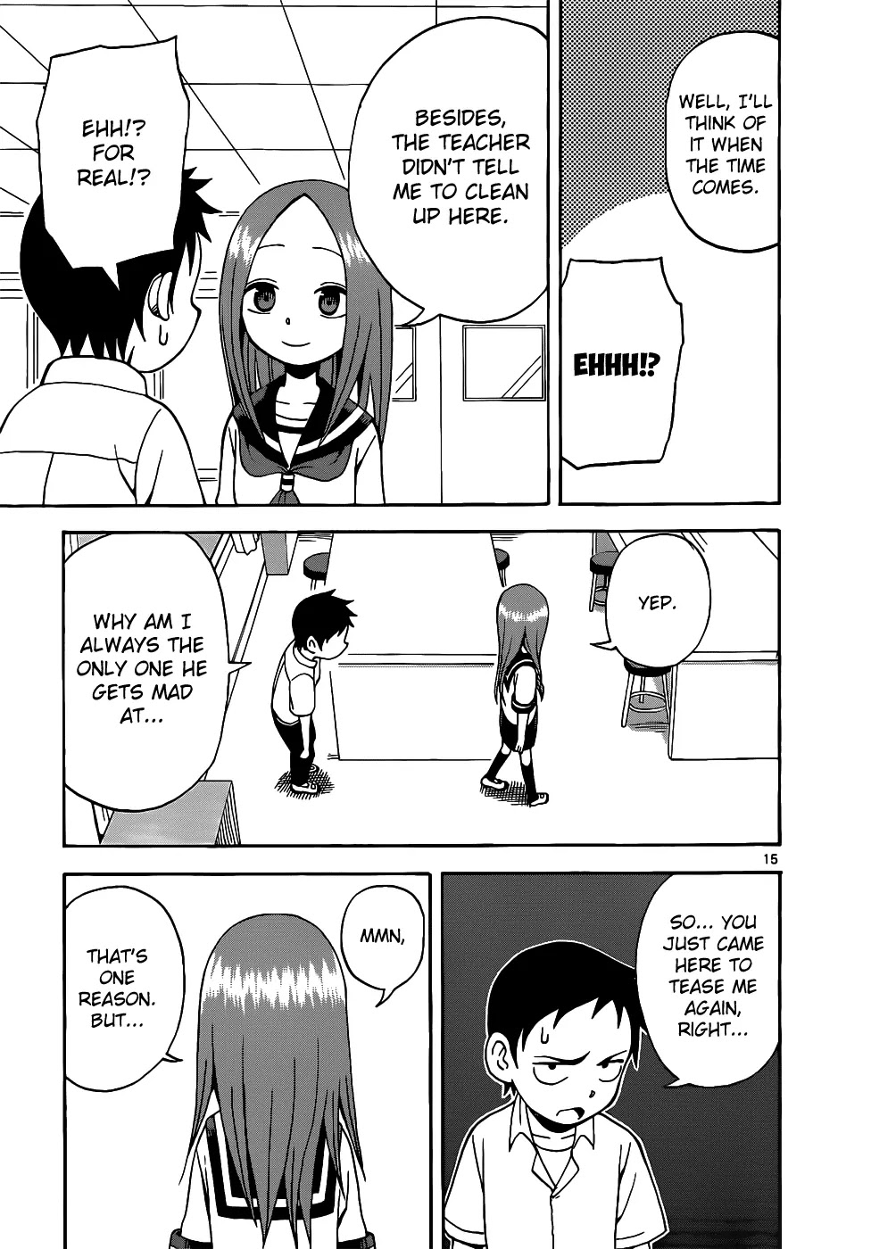 Karakai Jouzu no Takagi-san Chapter 14 page 16 - Chapter 14: Cleaning Duty