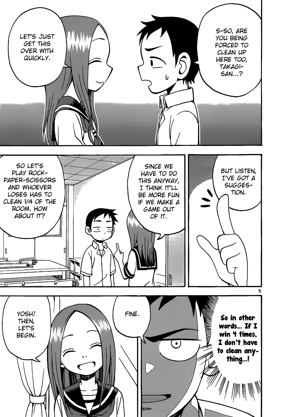 Karakai Jouzu no Takagi-san Chapter 14 page 6 - Chapter 14: Cleaning Duty