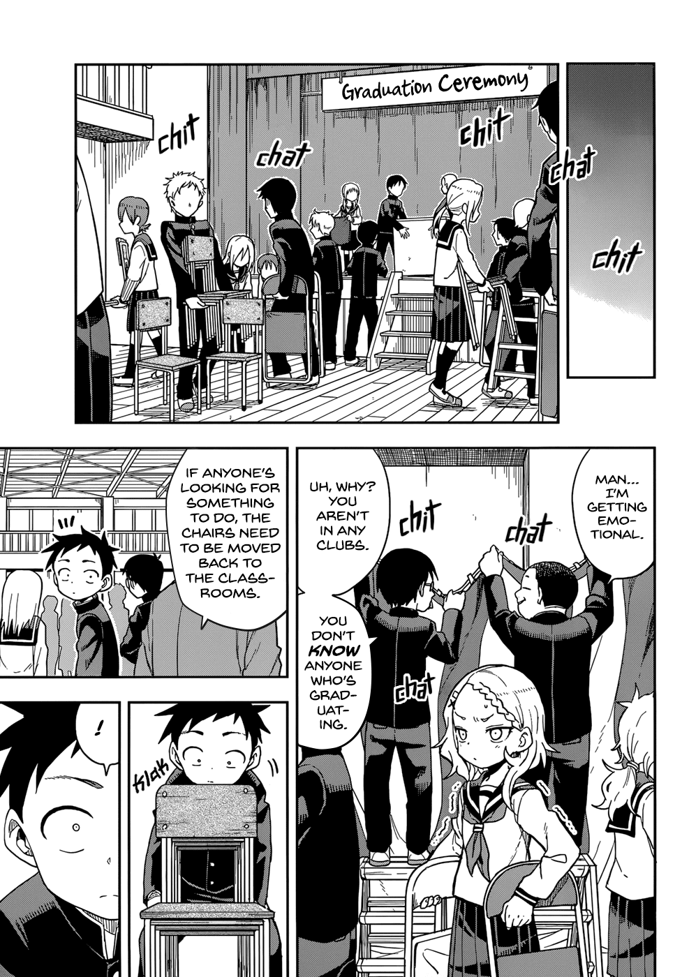 Karakai Jouzu no Takagi-san Chapter 142 page 3 - Chapter 142: Graduation Ceremony