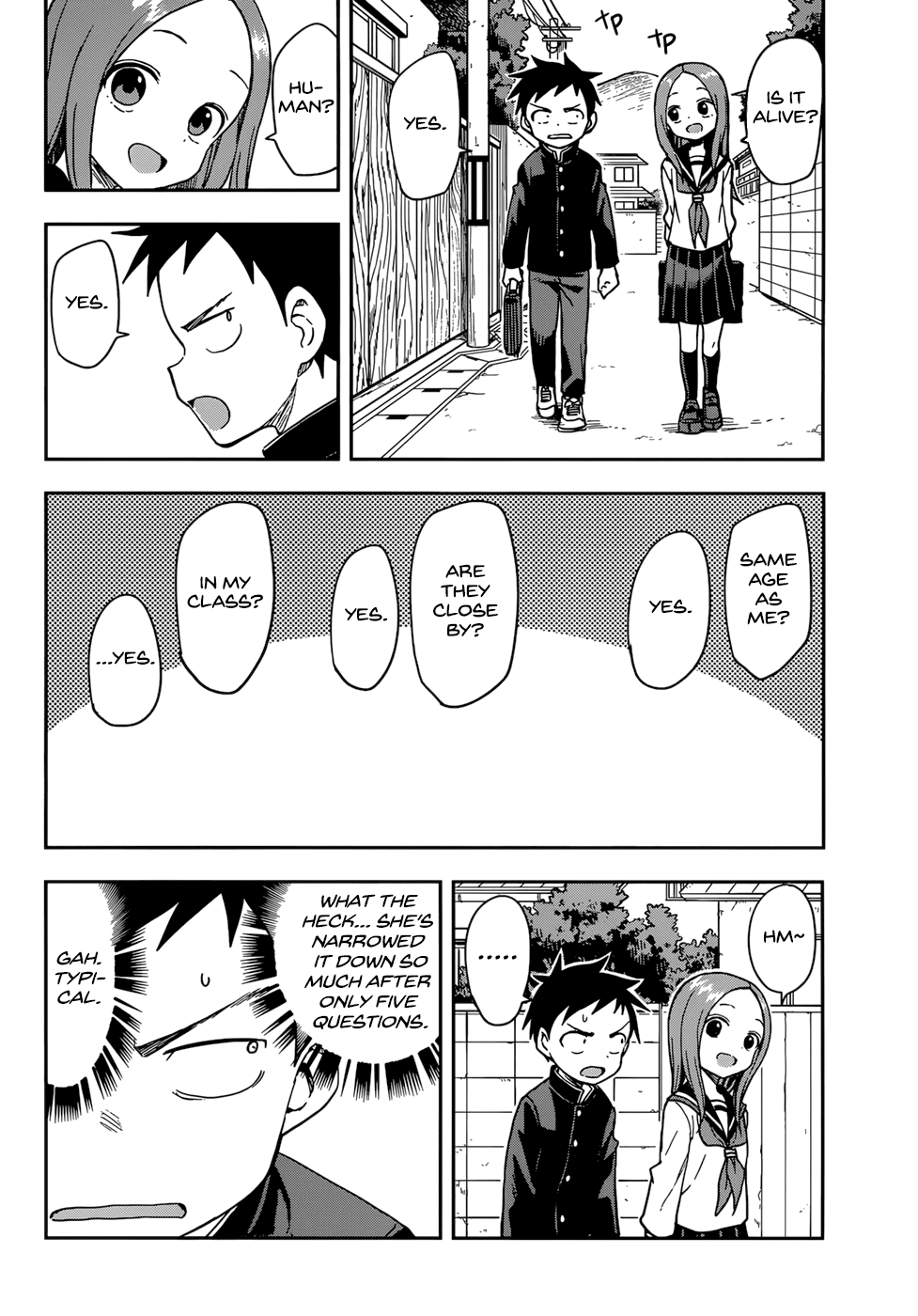 Karakai Jouzu no Takagi-san Chapter 143 page 6 - Chapter 143: Deduction Game