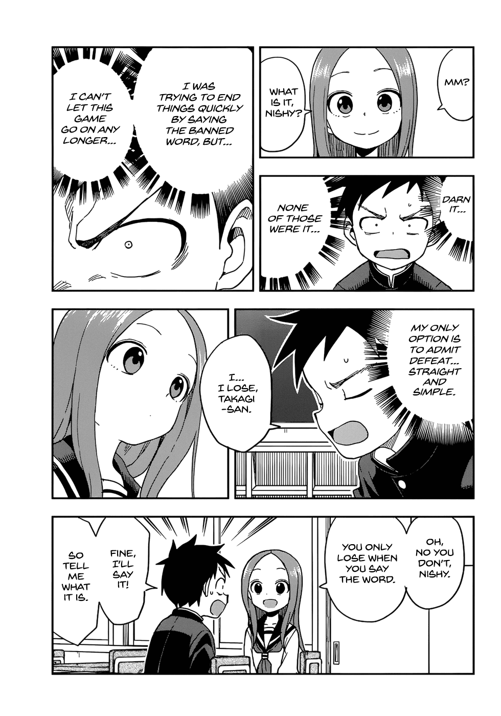 Karakai Jouzu no Takagi-san Chapter 144 page 11 - Chapter 144: Banned-Word Game