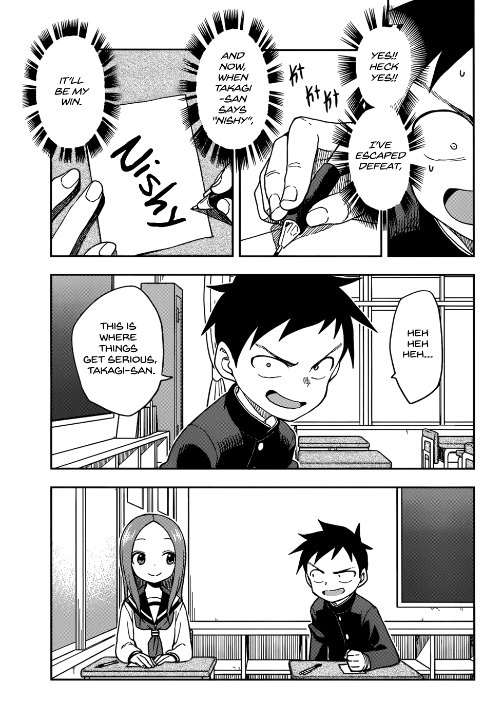 Karakai Jouzu no Takagi-san Chapter 144 page 13 - Chapter 144: Banned-Word Game