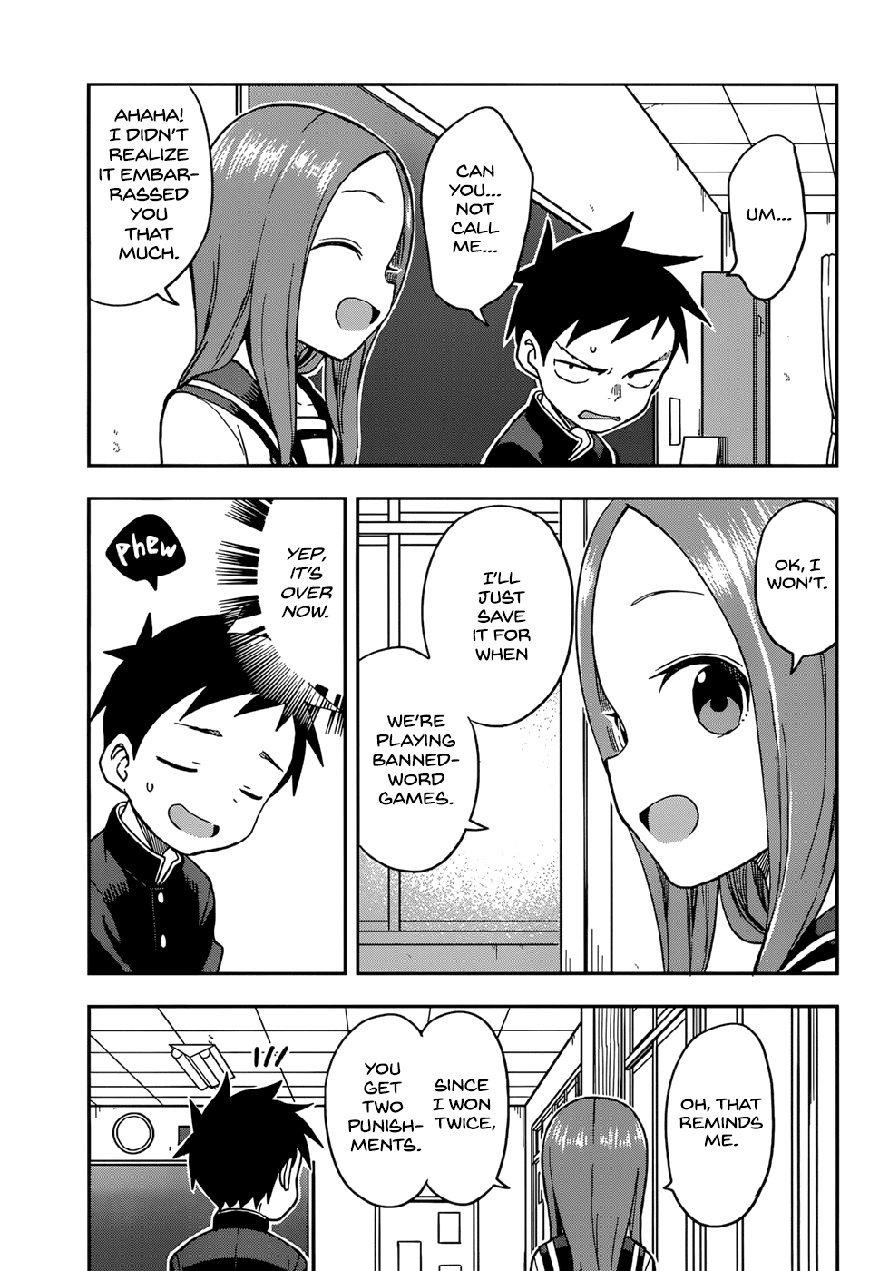 Karakai Jouzu no Takagi-san Chapter 144 page 15 - Chapter 144: Banned-Word Game