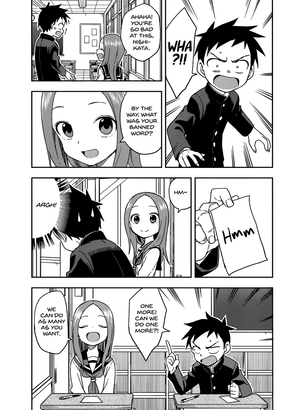 Karakai Jouzu no Takagi-san Chapter 144 page 5 - Chapter 144: Banned-Word Game