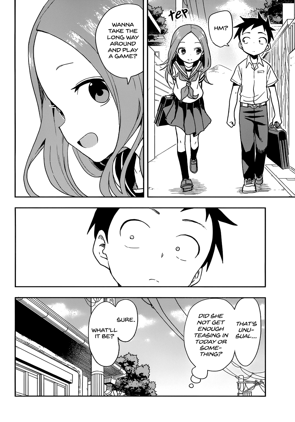 Karakai Jouzu no Takagi-san Chapter 147 page 4 - Chapter 147: Thoughtfulness