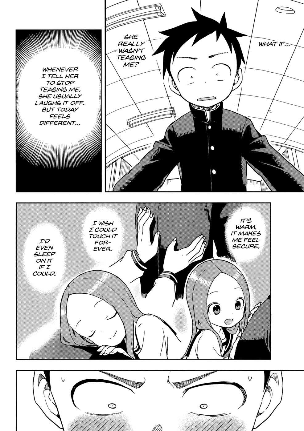 Karakai Jouzu no Takagi-san Chapter 149 page 10 - Chapter 149: Guys' Backs