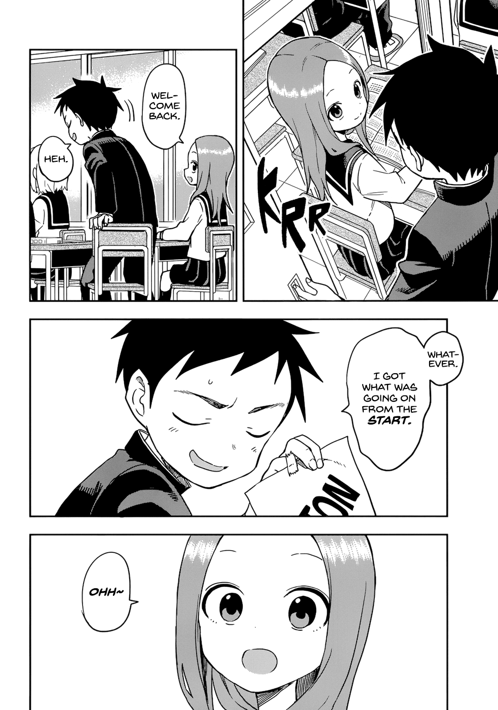 Karakai Jouzu no Takagi-san Chapter 149 page 14 - Chapter 149: Guys' Backs