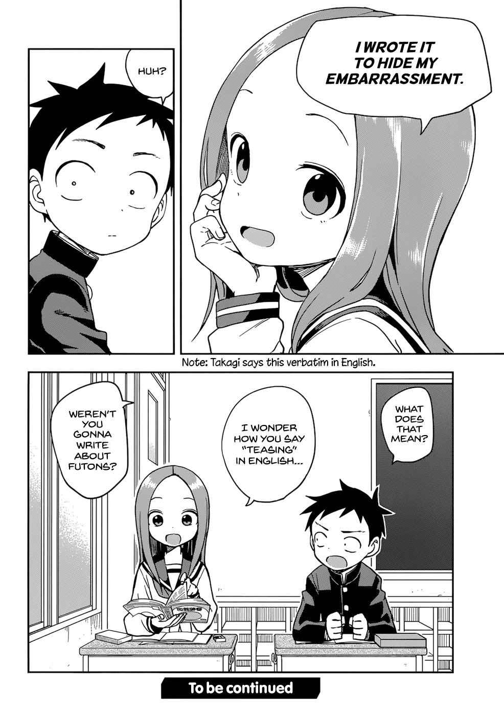 Karakai Jouzu no Takagi-san Chapter 149 page 16 - Chapter 149: Guys' Backs