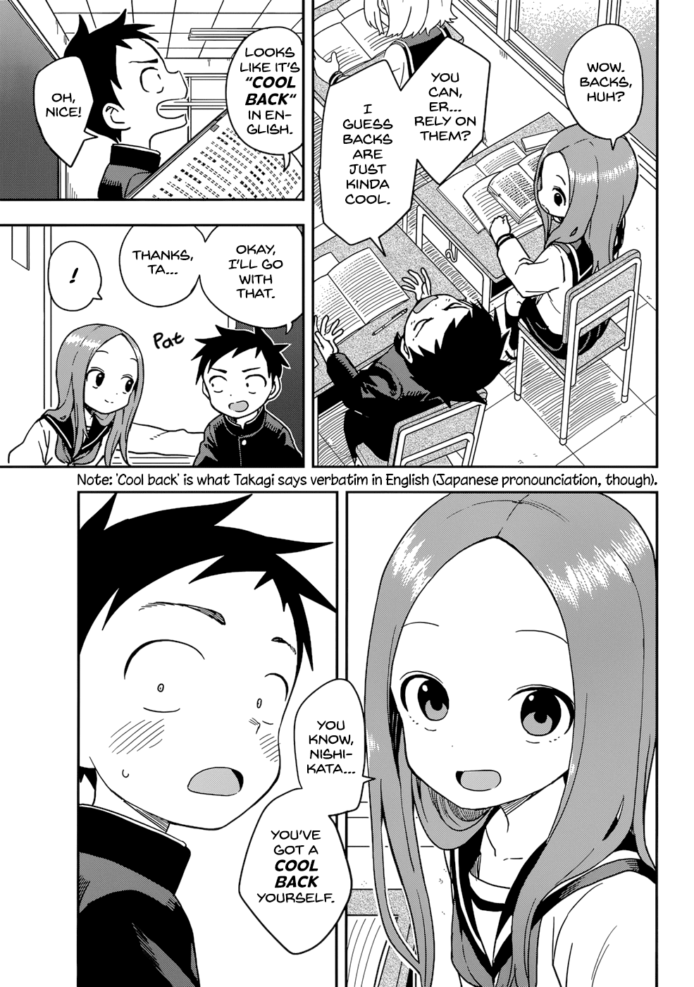 Karakai Jouzu no Takagi-san Chapter 149 page 5 - Chapter 149: Guys' Backs