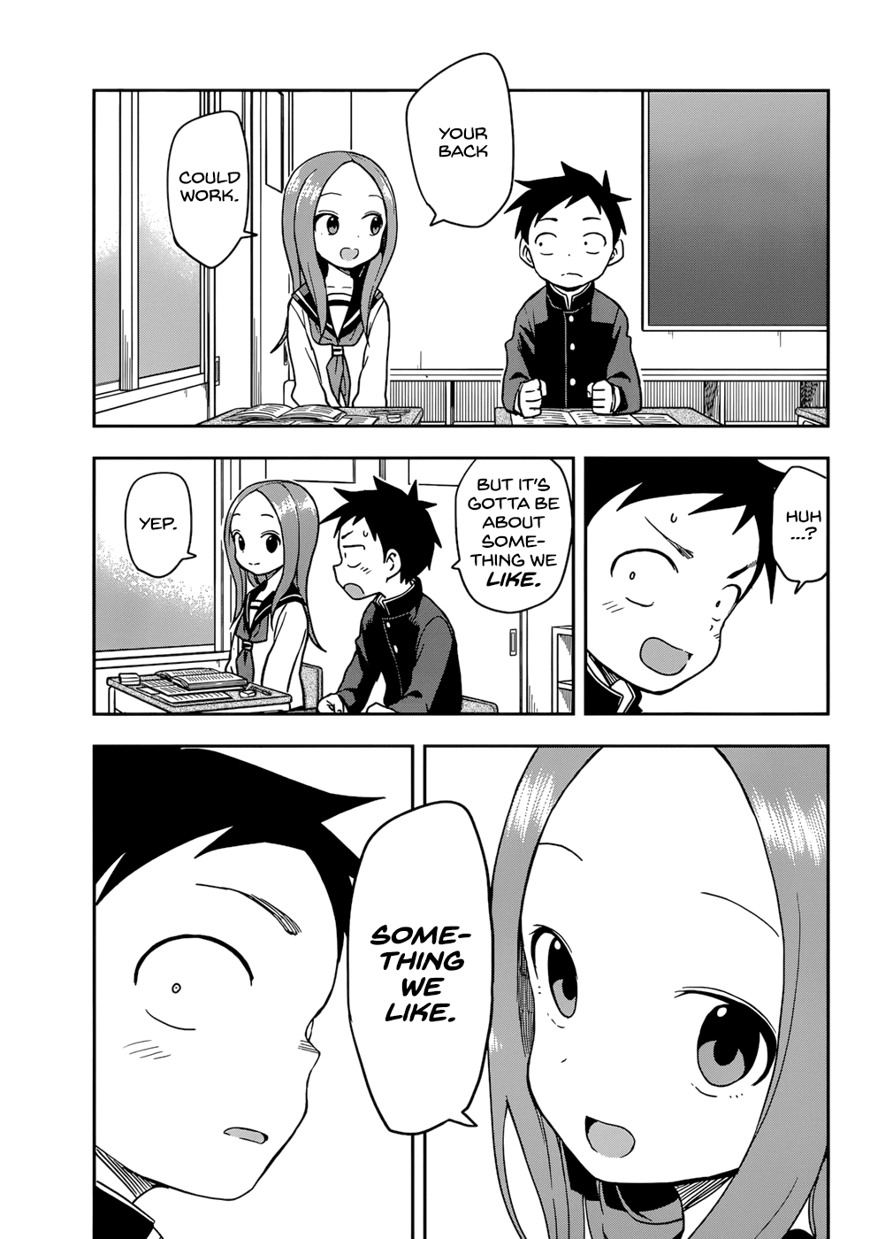 Karakai Jouzu no Takagi-san Chapter 149 page 7 - Chapter 149: Guys' Backs
