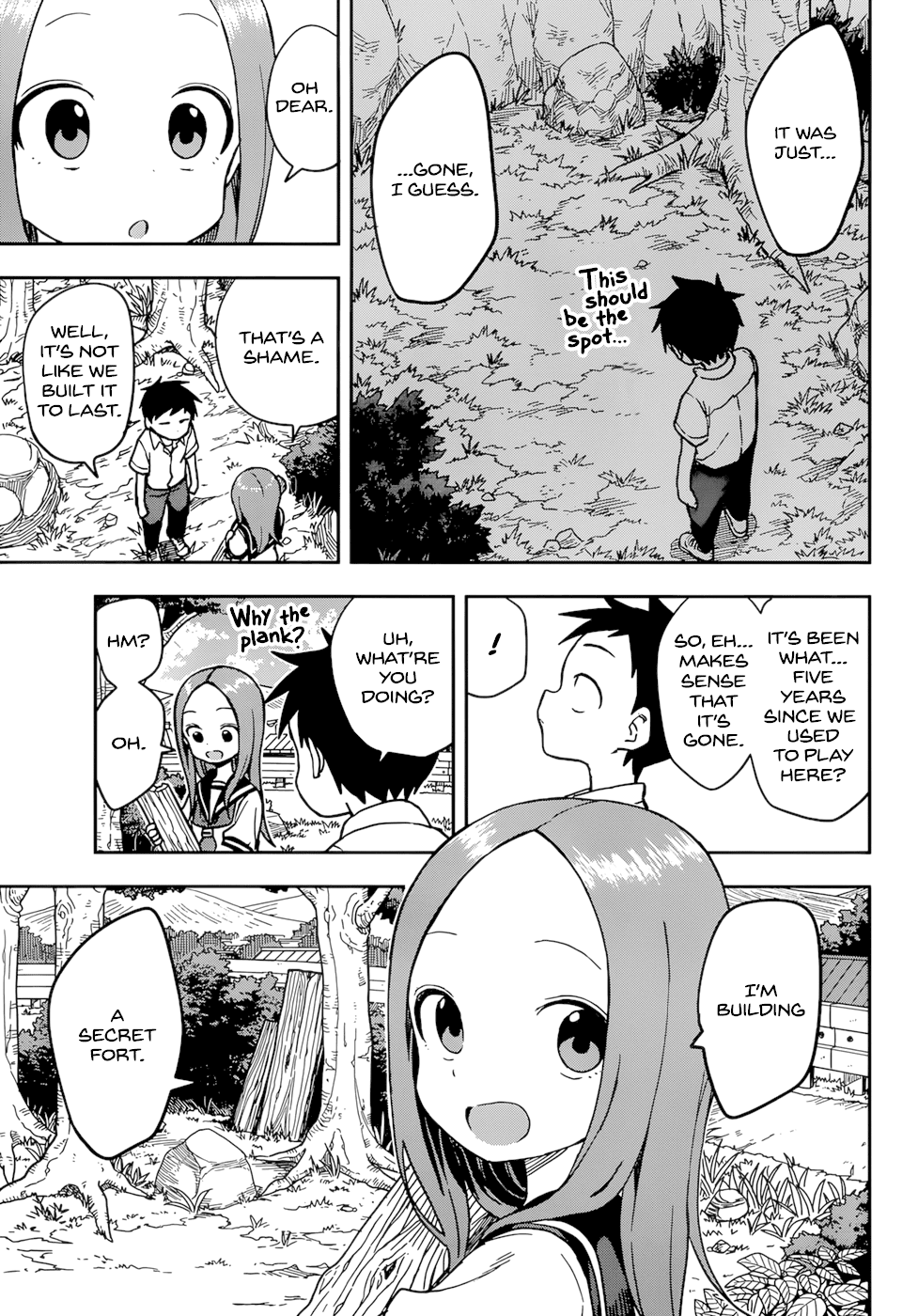 Karakai Jouzu no Takagi-san Chapter 150 page 11 - Chapter 150: Secret Fort
