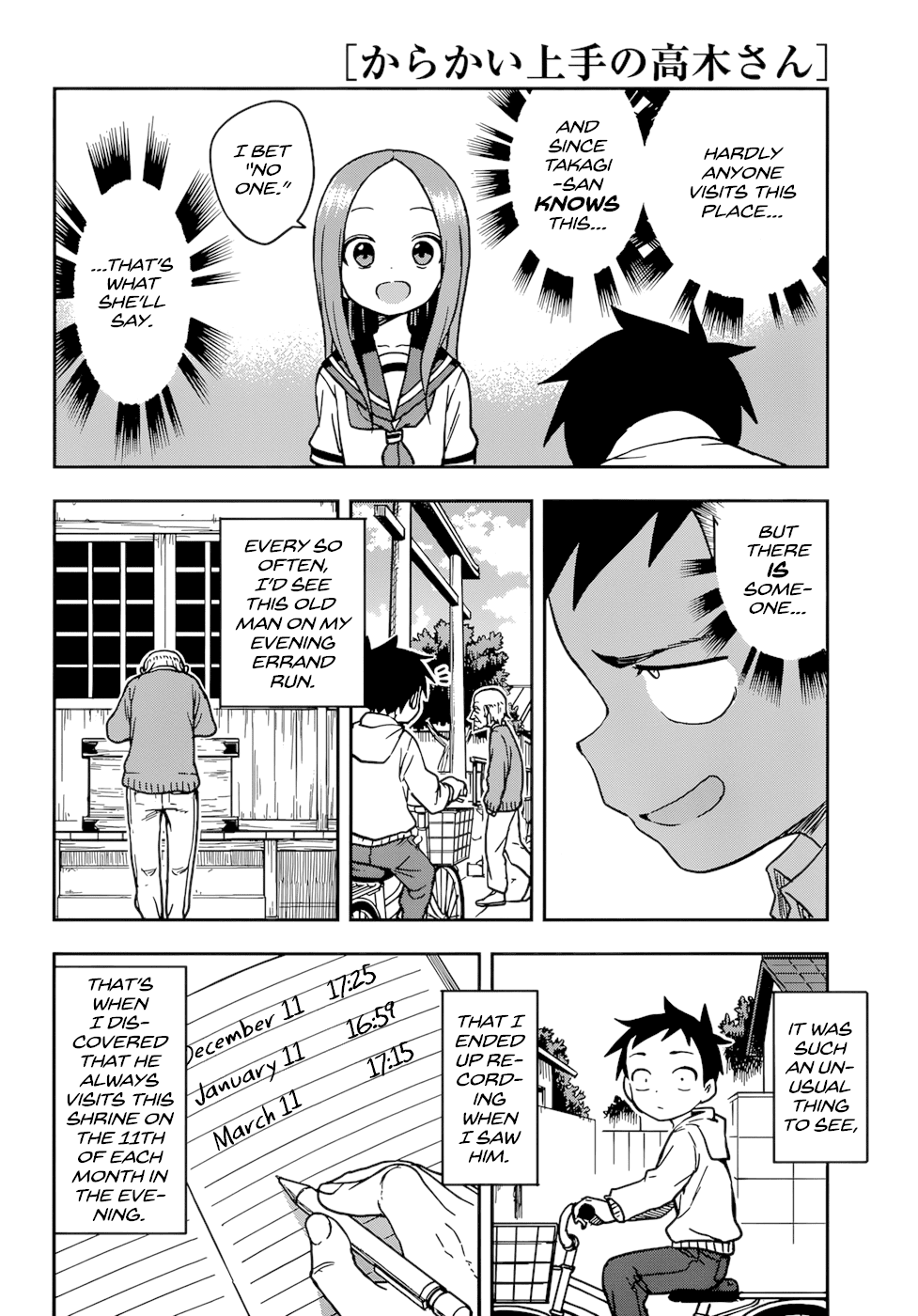 Karakai Jouzu no Takagi-san Chapter 151 page 6 - Chapter 151: Waiting for Someone