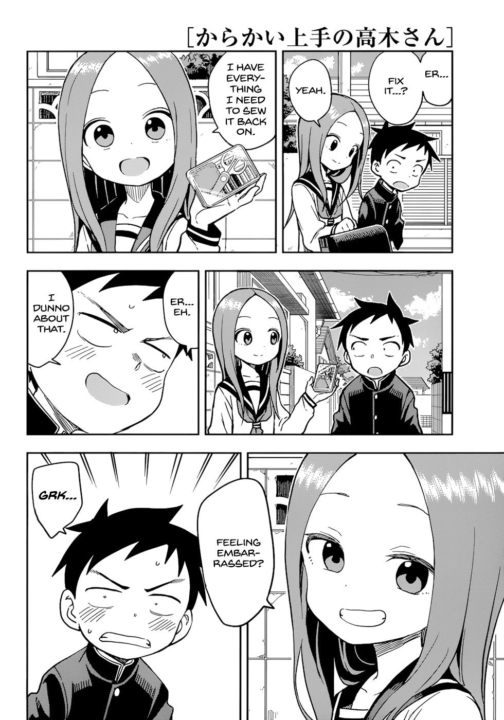 Karakai Jouzu no Takagi-san Chapter 152 page 4 - Chapter 152: Button