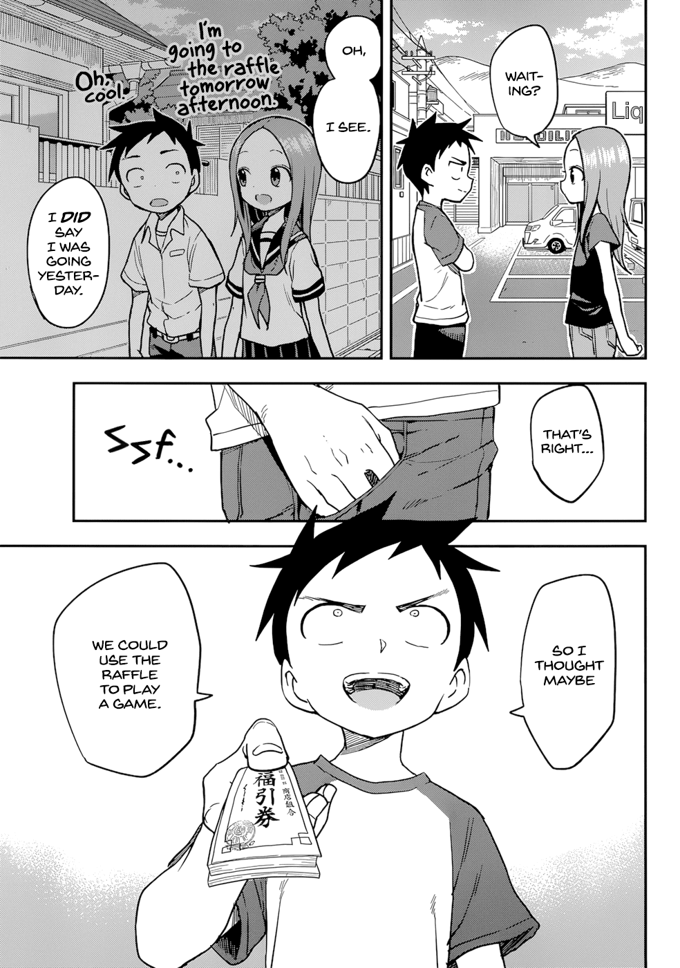Karakai Jouzu no Takagi-san Chapter 155 page 3 - Chapter 155: Raffle