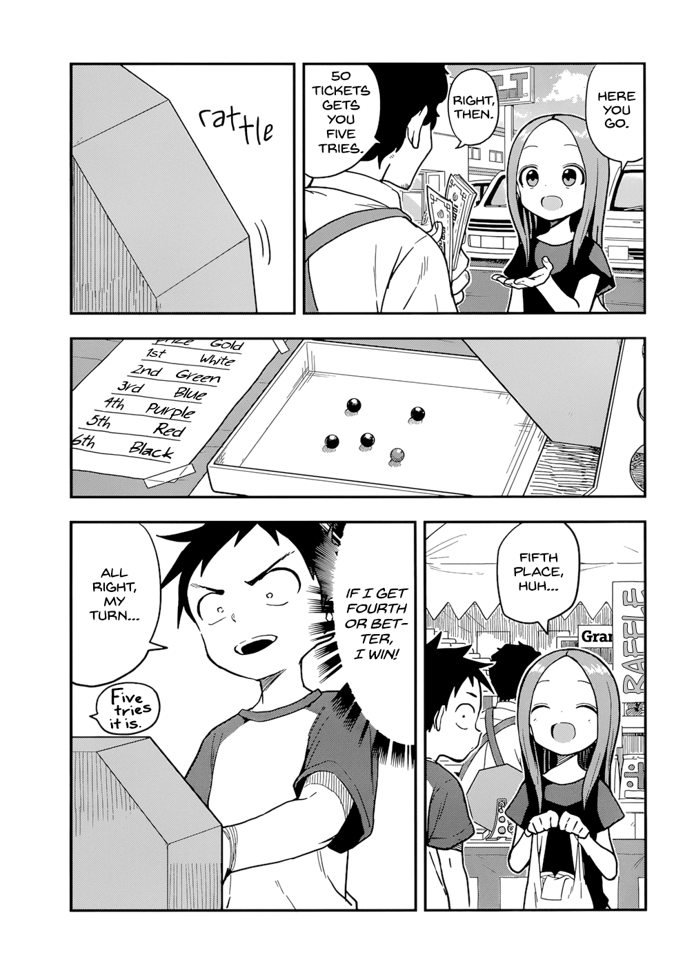 Karakai Jouzu no Takagi-san Chapter 155 page 5 - Chapter 155: Raffle