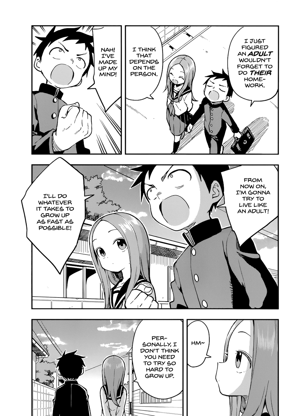 Karakai Jouzu no Takagi-san Chapter 157 page 3 - Chapter 157: Playing With Shadows