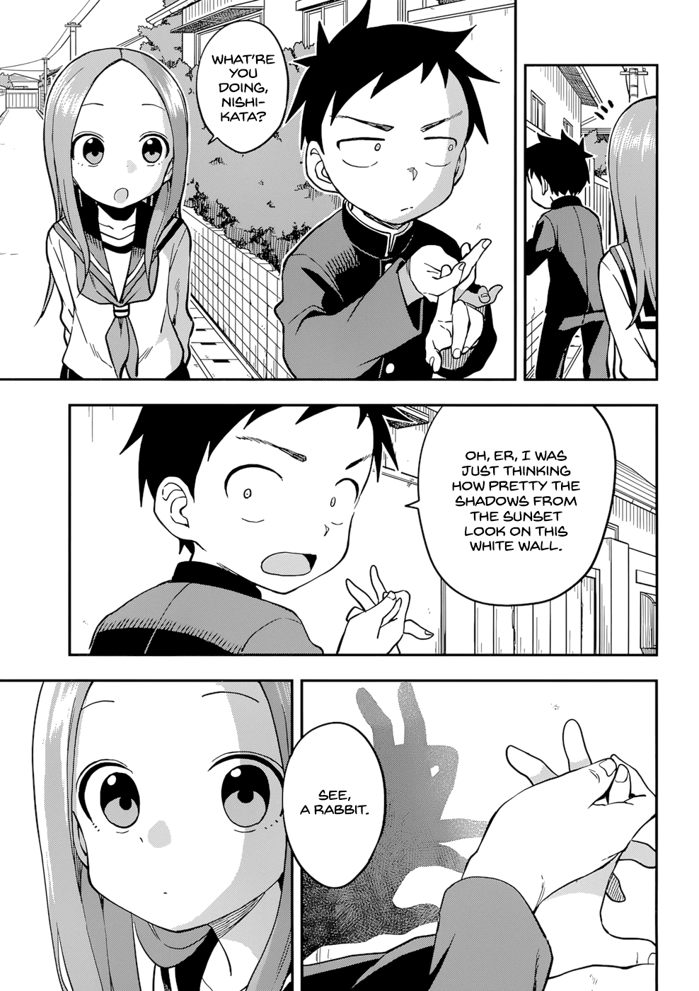 Karakai Jouzu no Takagi-san Chapter 157 page 5 - Chapter 157: Playing With Shadows