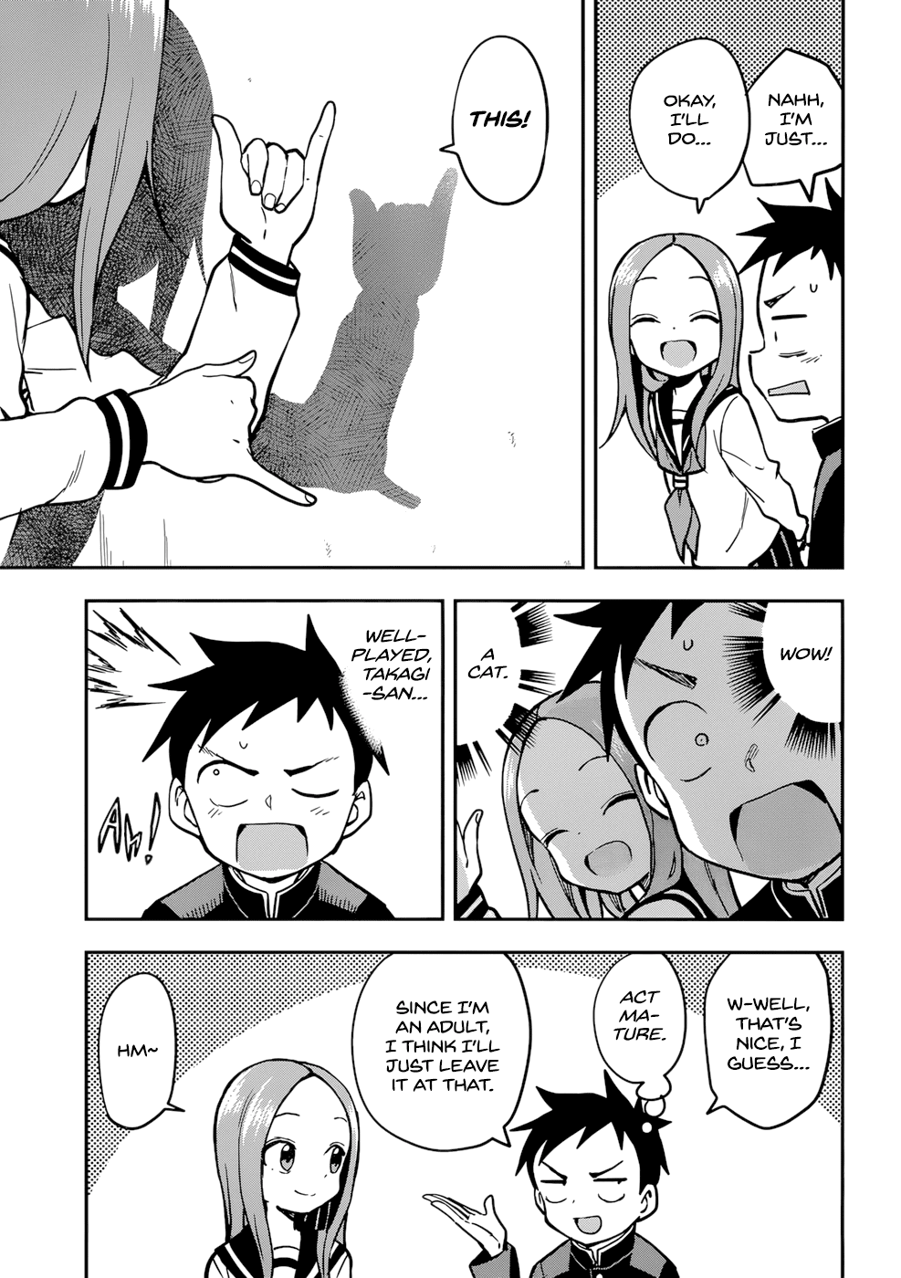 Karakai Jouzu no Takagi-san Chapter 157 page 7 - Chapter 157: Playing With Shadows