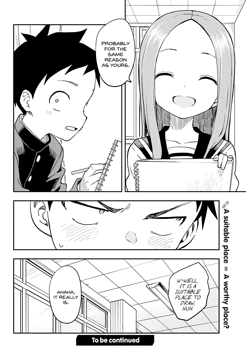 Karakai Jouzu no Takagi-san Chapter 159 page 18 - Chapter 159: Sketch