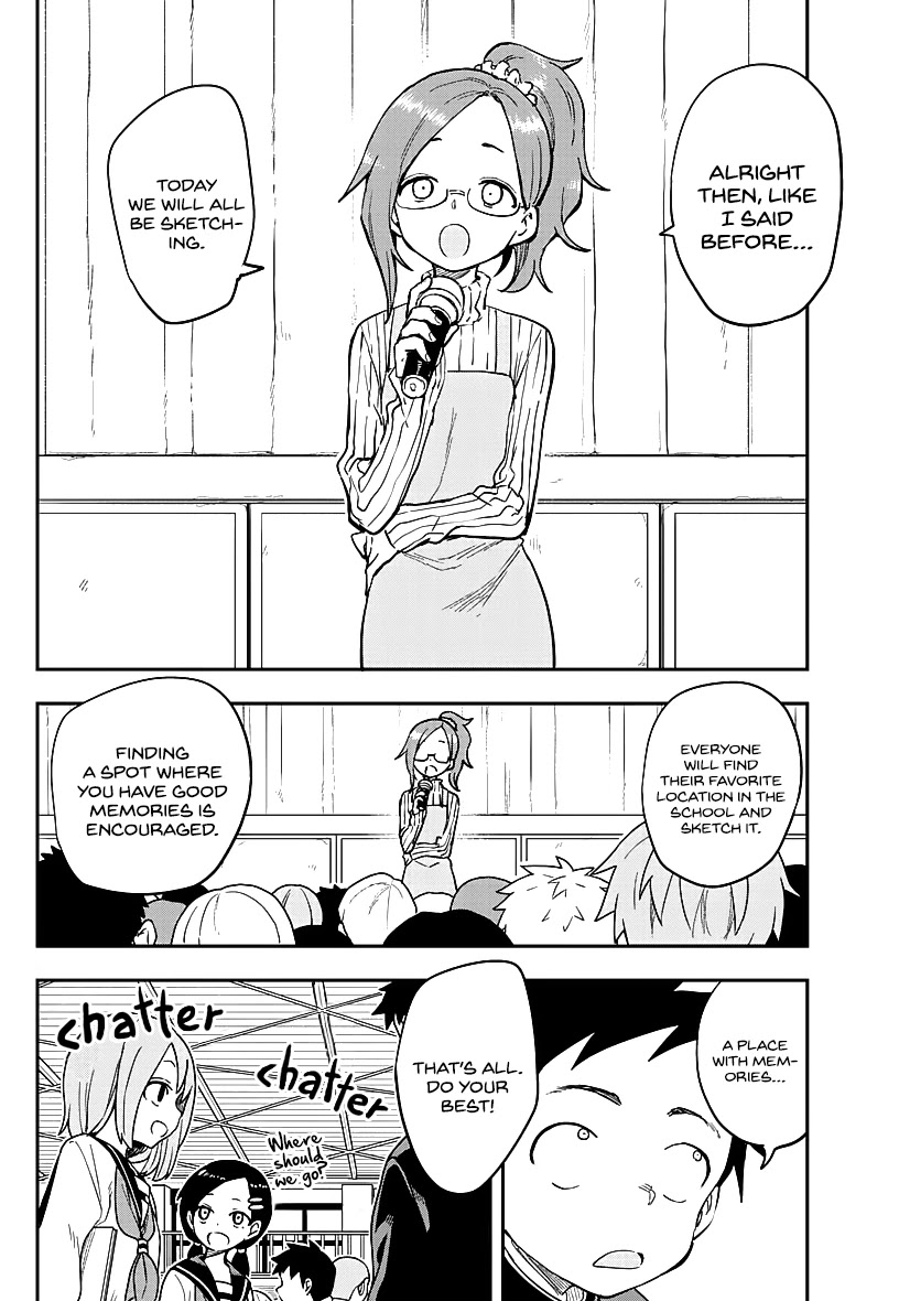 Karakai Jouzu no Takagi-san Chapter 159 page 4 - Chapter 159: Sketch