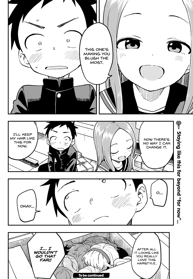 Karakai Jouzu no Takagi-san Chapter 167 page 16 - Chapter 167: Hairstyle
