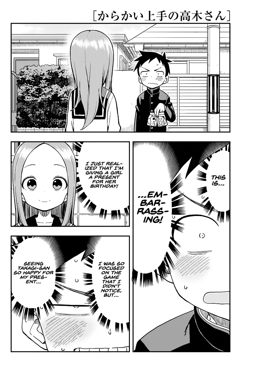Karakai Jouzu no Takagi-san Chapter 168 page 12 - Chapter 168: Birthday