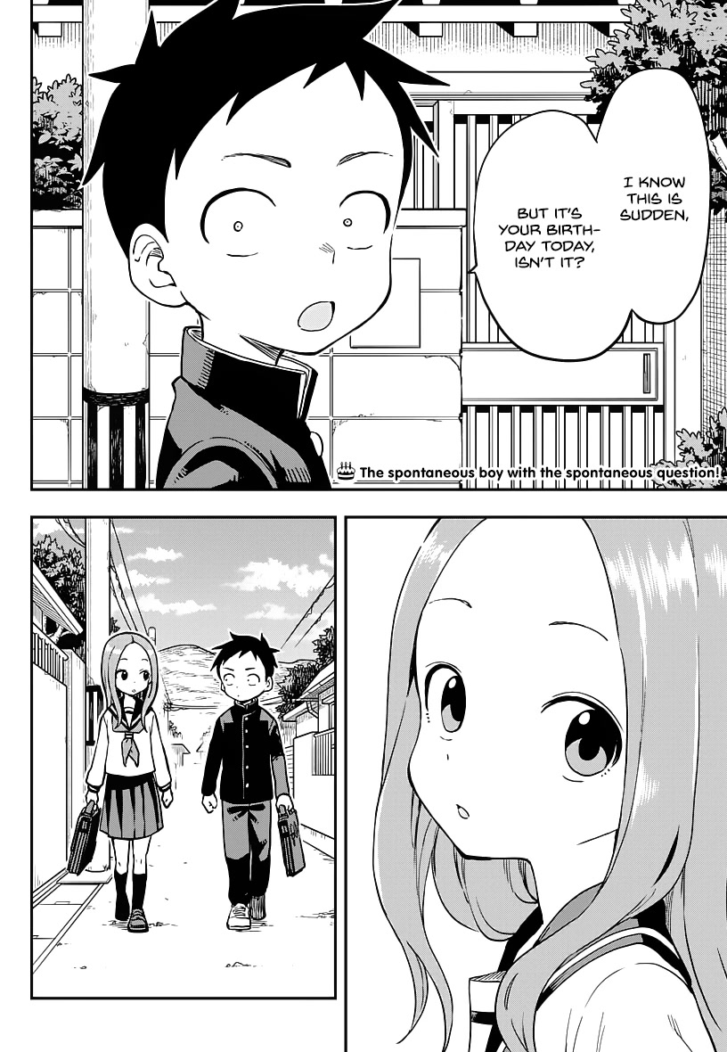 Karakai Jouzu no Takagi-san Chapter 168 page 2 - Chapter 168: Birthday