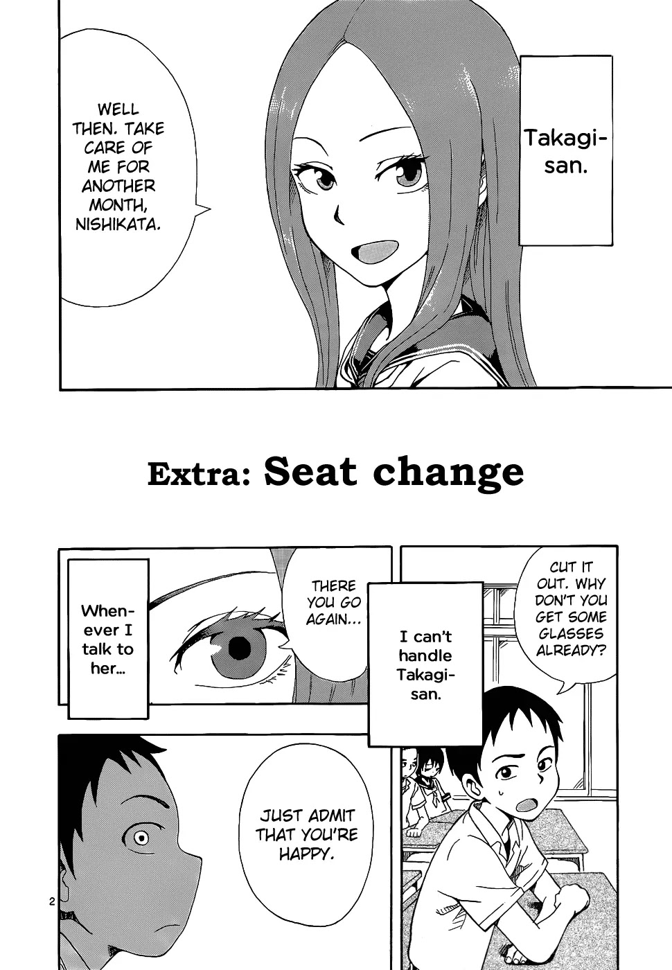 Karakai Jouzu no Takagi-san Chapter 17.1 page 4 - Chapter 17.1: Extra: Seat Change