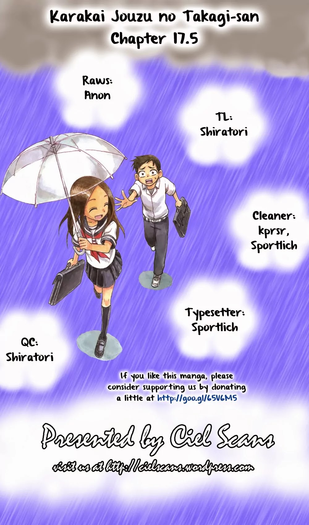 Karakai Jouzu no Takagi-san Chapter 17.5 page 1 - Chapter 17.5: Omake