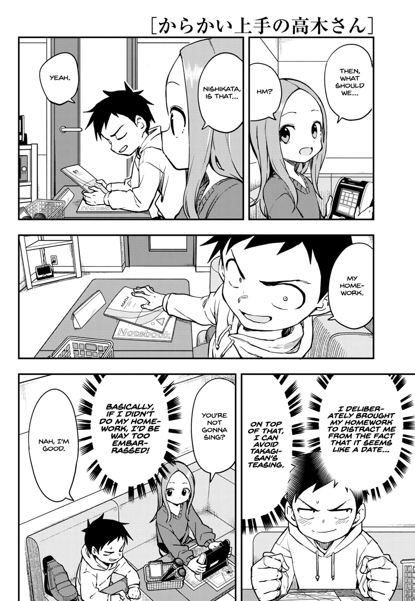 Karakai Jouzu no Takagi-san Chapter 171 page 4 - Chapter 171: Karaoke