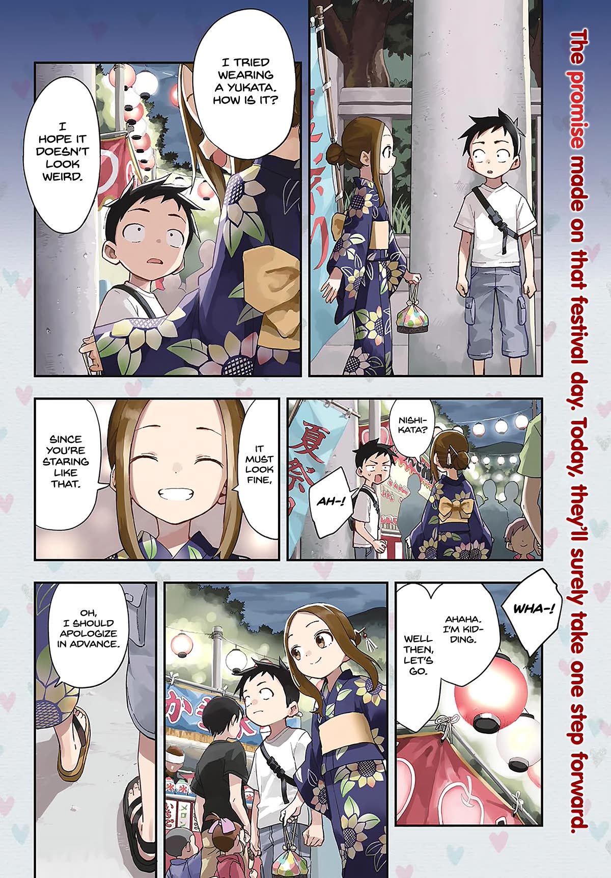 Karakai Jouzu no Takagi-san Chapter 177 page 4 - Chapter 177: Summer Festival [END]