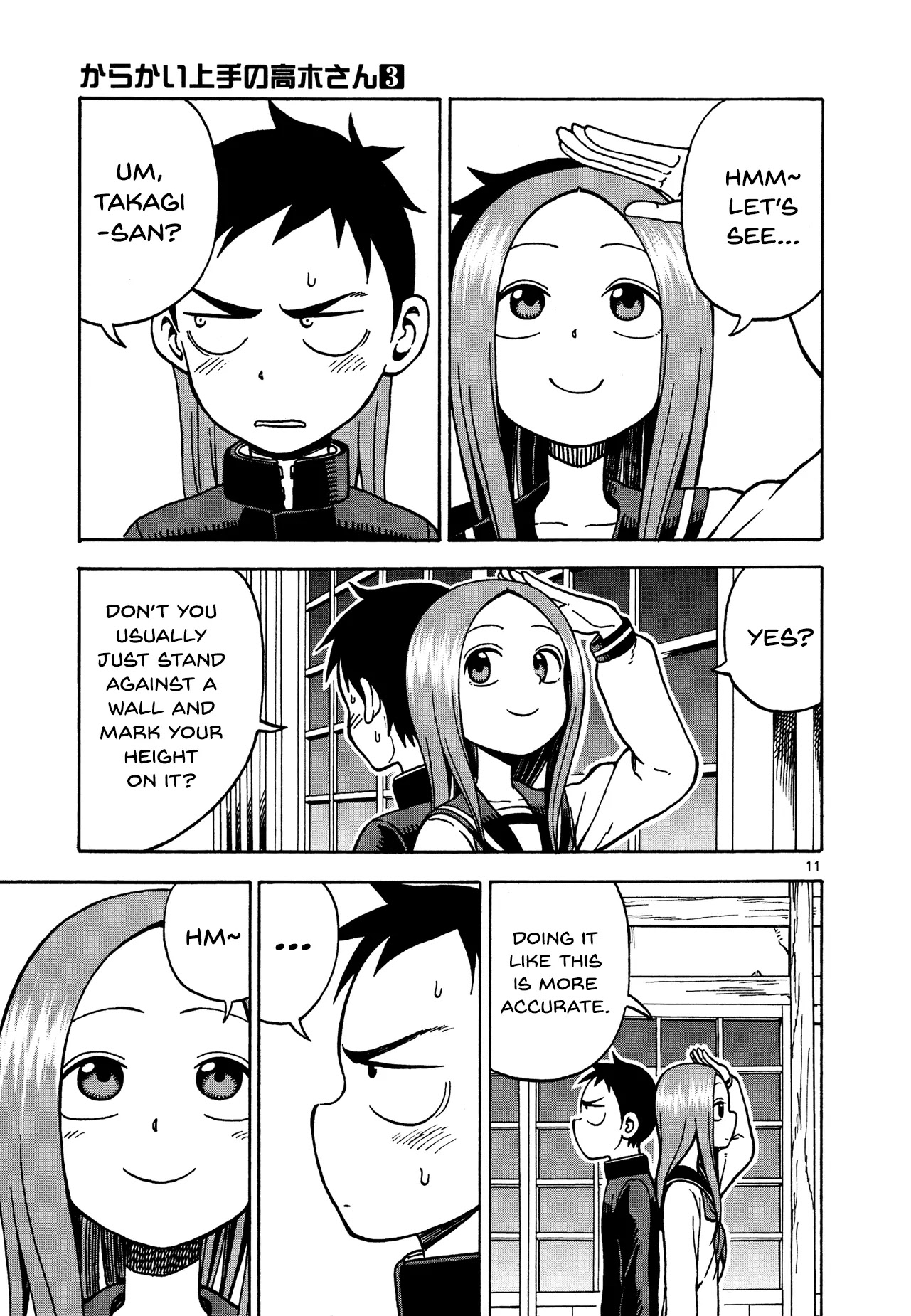 Karakai Jouzu no Takagi-san Chapter 20 page 11 - Chapter 20: Who's Tallest?