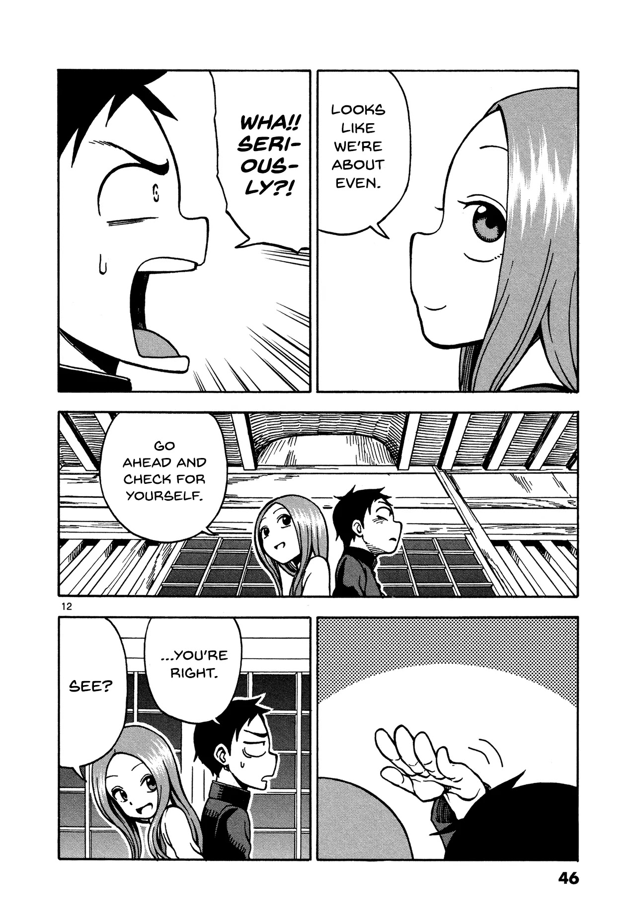 Karakai Jouzu no Takagi-san Chapter 20 page 12 - Chapter 20: Who's Tallest?