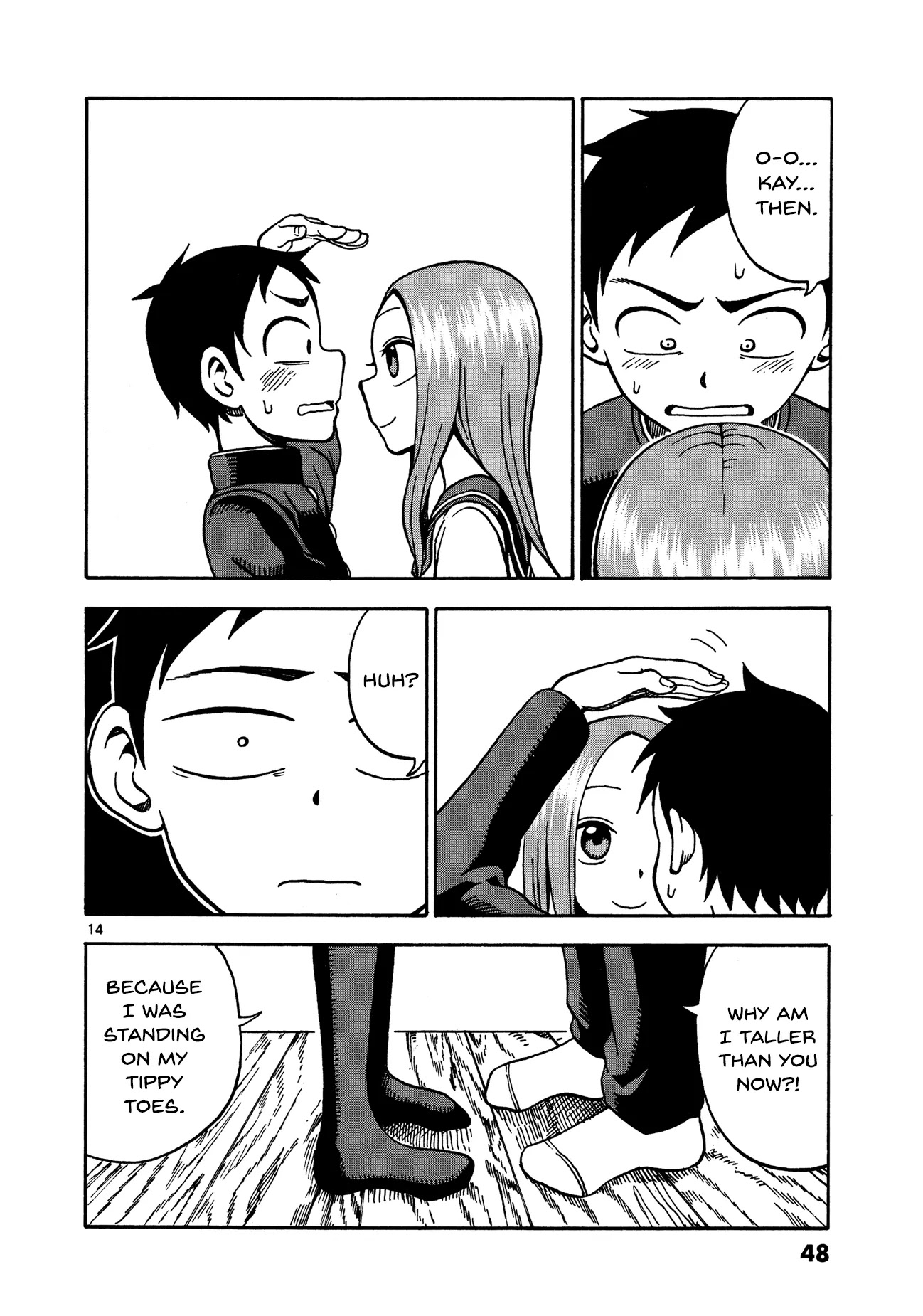 Karakai Jouzu no Takagi-san Chapter 20 page 14 - Chapter 20: Who's Tallest?
