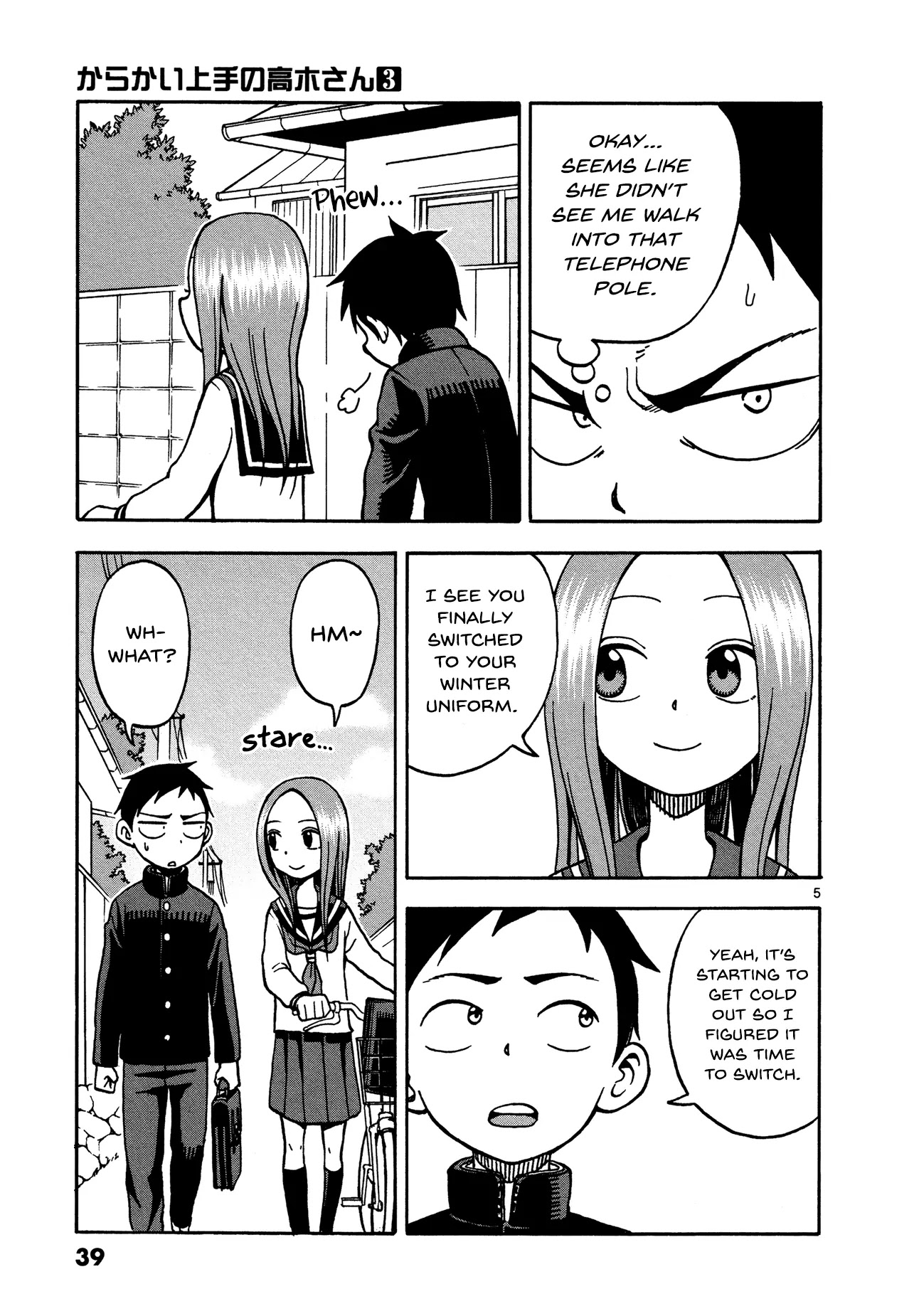 Karakai Jouzu no Takagi-san Chapter 20 page 5 - Chapter 20: Who's Tallest?